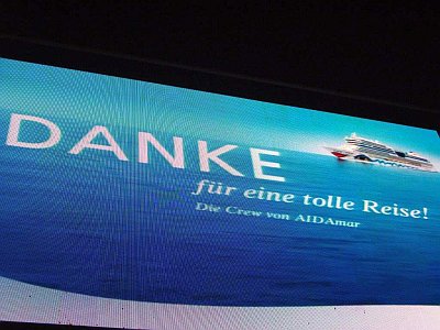 Danke an die Passagiere der AIDAmar